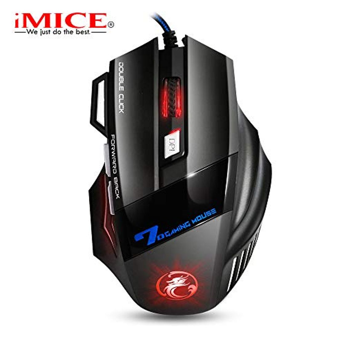 Social Ayuly Ratón Gaming USB Ratón Gamer con Cable hasta 2400 dpi Ratón