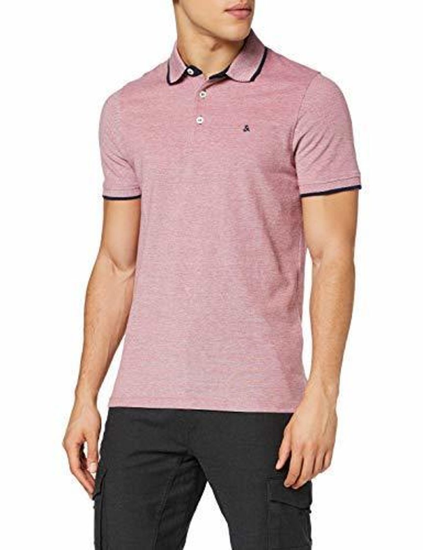 Fashion JACK & JONES Jjepaulos Polo SS Noos, Rojo