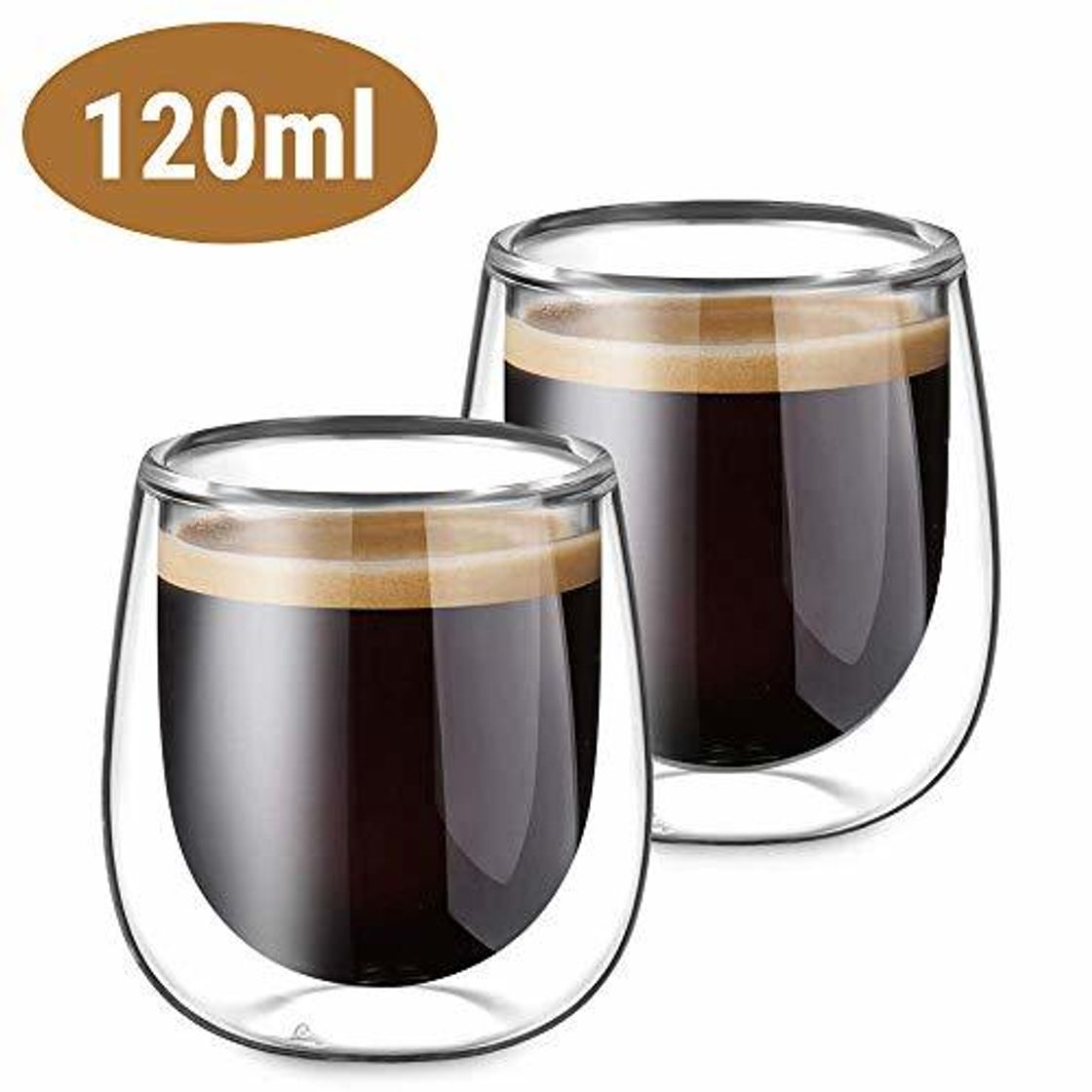 Product Glastal 2 Piezas Tazas de Cristal Café Espresso Transparente Taza de café