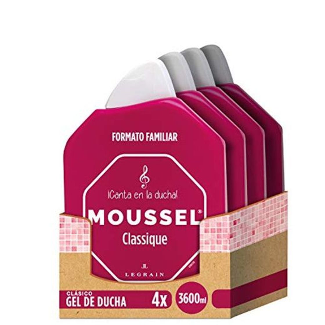 Social Moussel Gel de Ducha Clasico - Pack de 4 x 900 ml