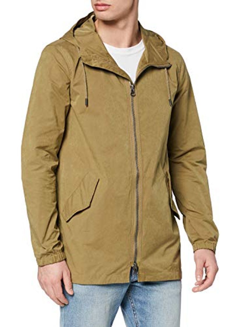 Moda Marca Amazon - find. Parka Ligera Hombre, Verde