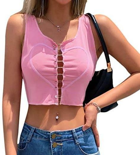 SheIn - Cami Crop Top sin mangas