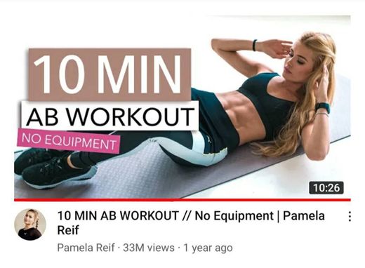10 MIN AB WORKOUT // No Equipment | Pamela Reif 
