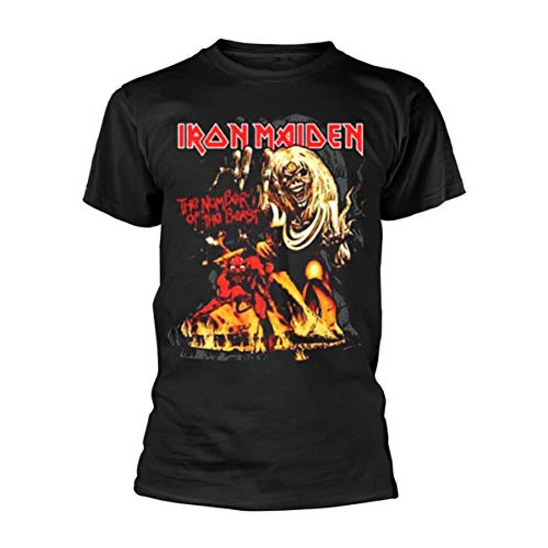 Fashion Collectors Mine - Camiseta con estampado de Iron Maiden con cuello redondo