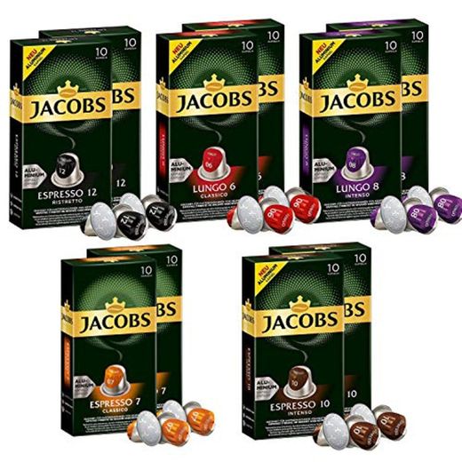 Jacobs Aluminum Nespresso® * Vainas de café compatibles - Paquete de 10