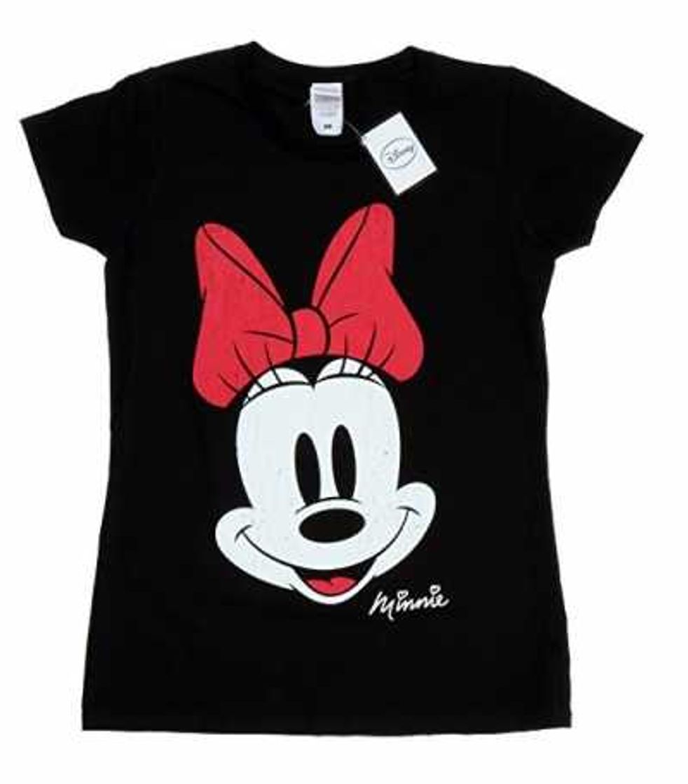 Producto Disney mujer Minnie Mouse Distressed Face Camiseta Small Negro