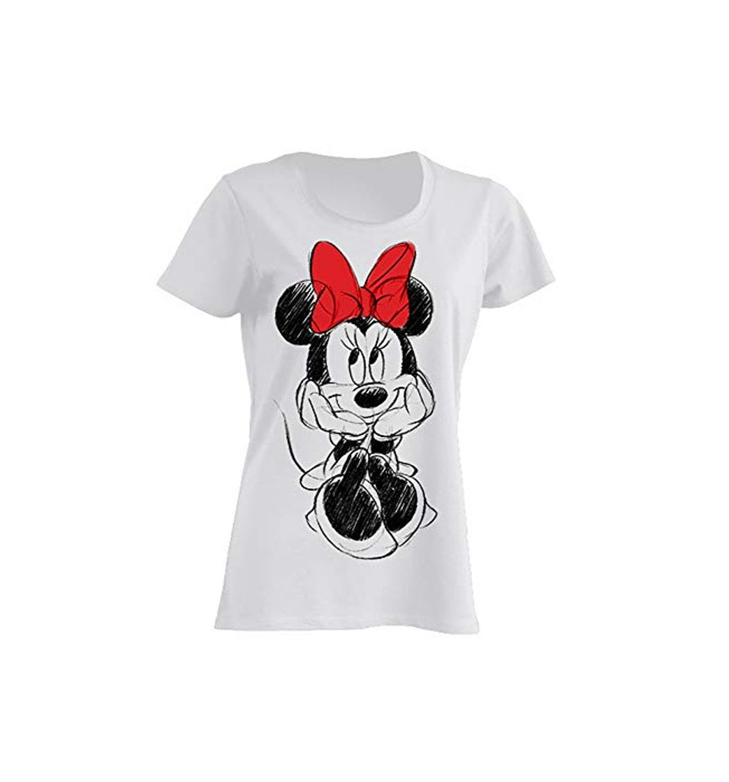 Moda Disney Minnie Mouse Pin Up Camiseta Mujer S