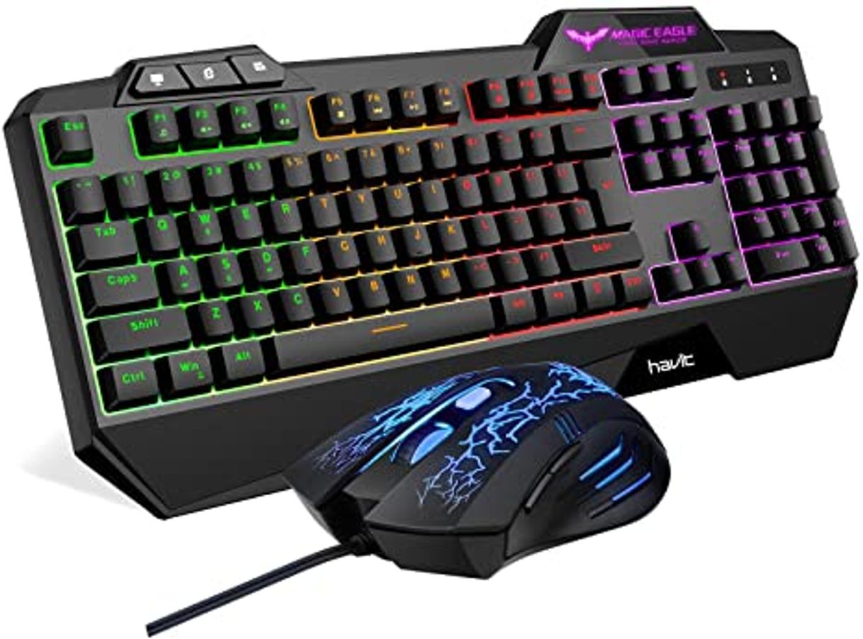 Social Teclados Gaming, TedGem Teclado Gaming, Teclado USB, Teclado Gaming PS4 LED Retroiluminado