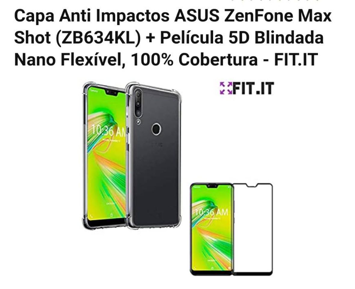 Moda Capa Anti impactos ASUS ZenFone Max Shot (ZB634KL)+ película