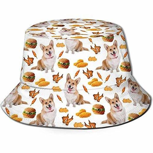 Sombrero de Cubo Corgi Alitas de Pollo Gorra de Pescador de Sol