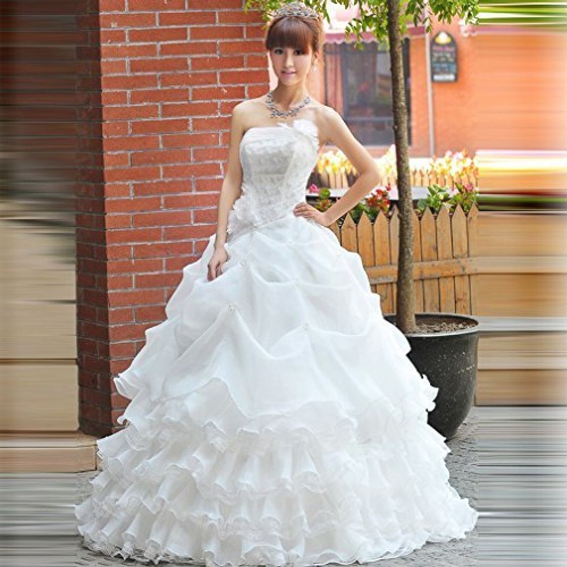 Lugares HU Novia Vestido de Novia de Lujo Qi Di Diamante Vestido de