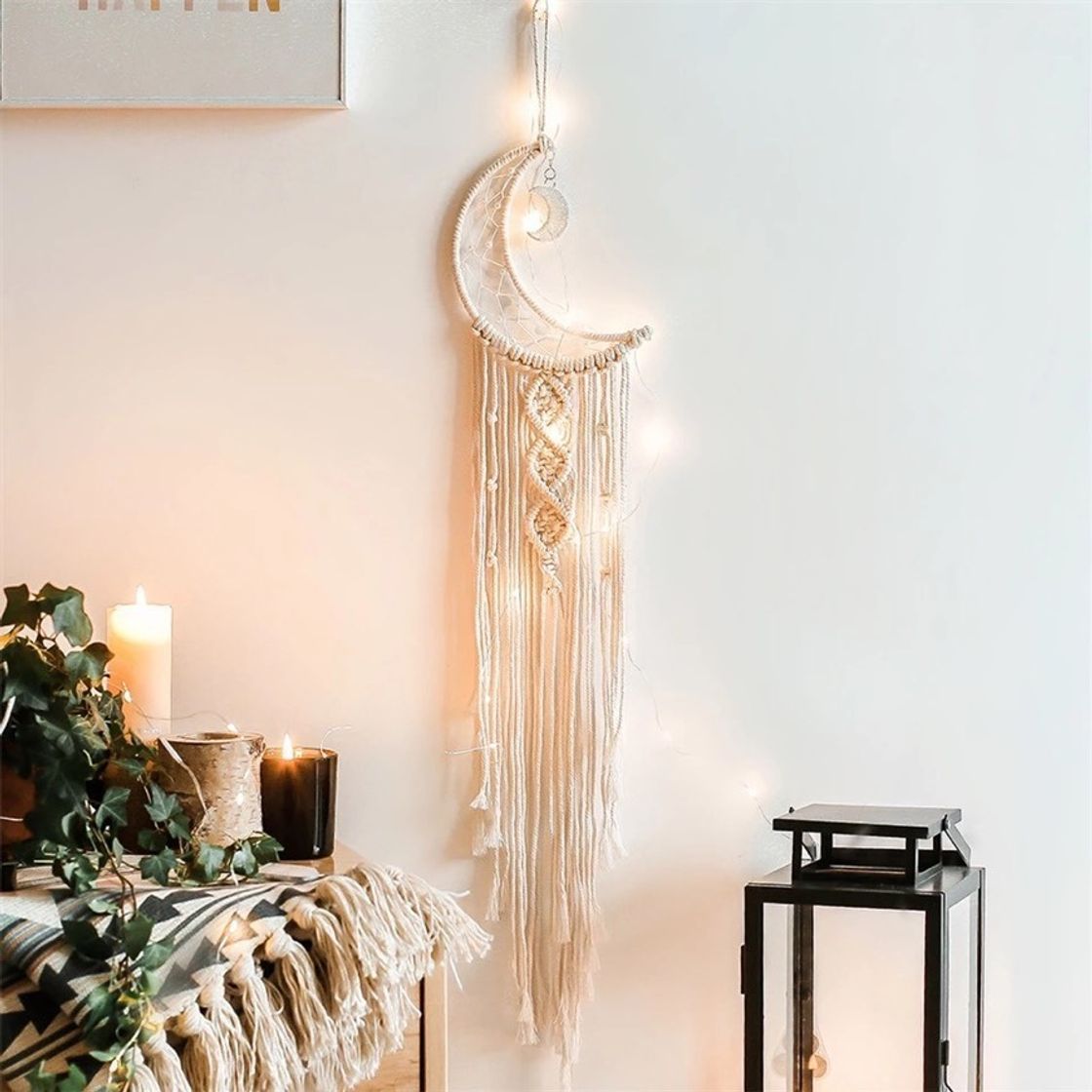 Social Tapiz de macramé lunar 