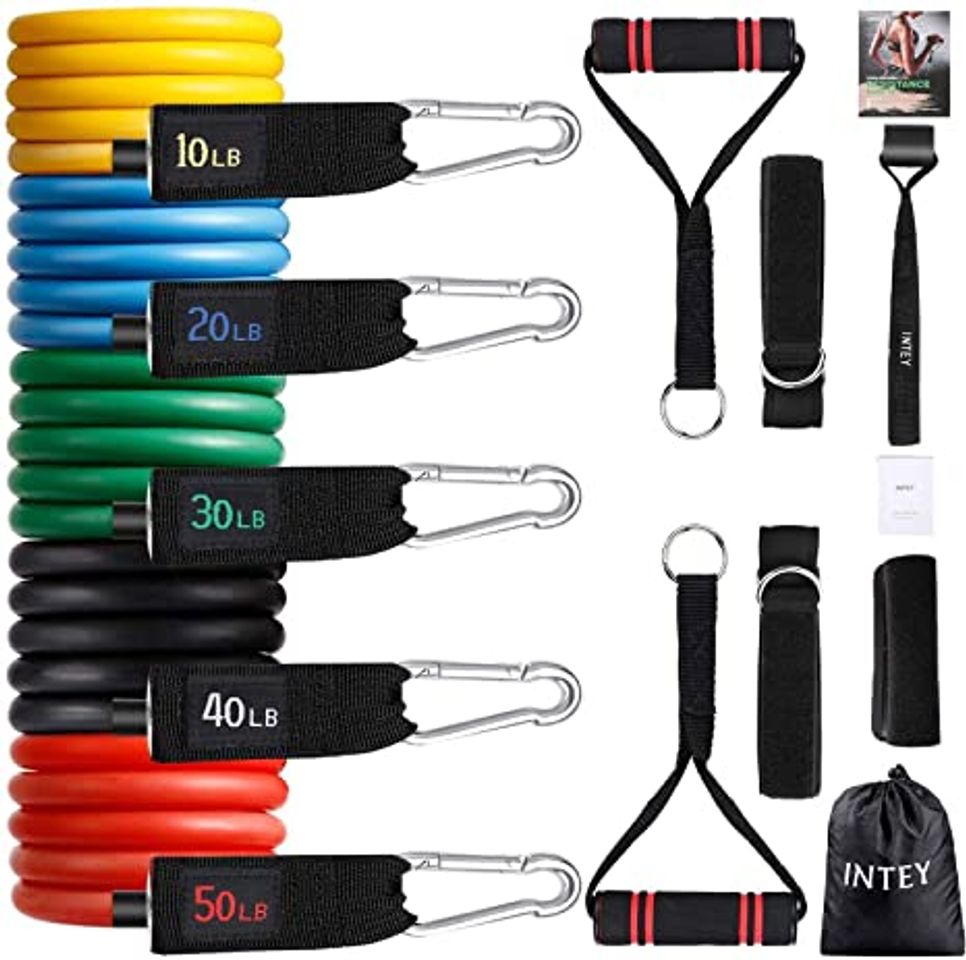 Social INTEY Bandas Elásticas, 13 PCS Látex Bandas de Resistencia - 5 Tubos