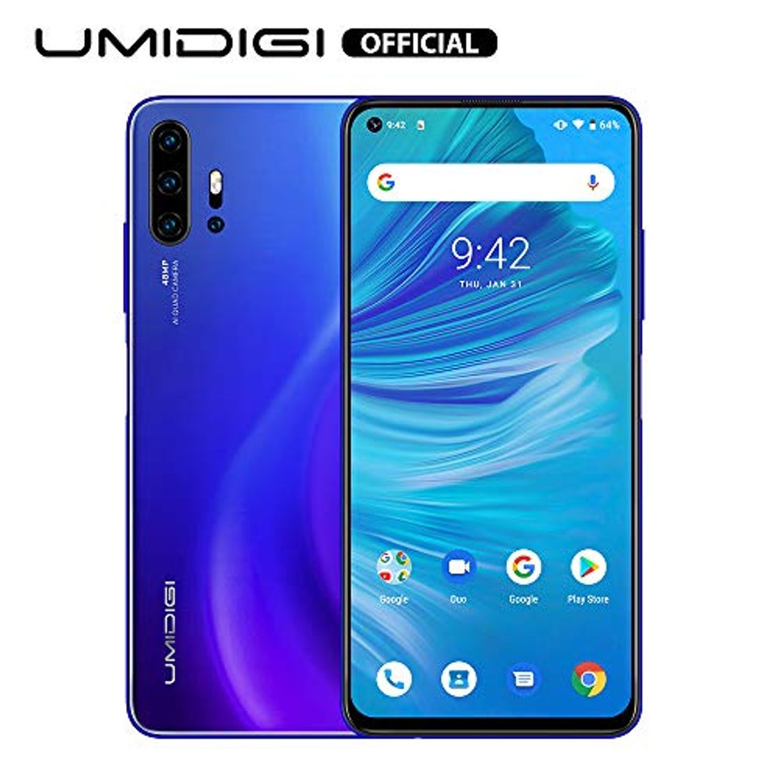 Electrónica UMIDIGI F2 Desbloqueado Teléfono móvil Dual 4G Volte Teléfono Inteligente 48MP AI