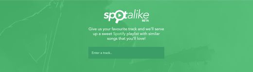 Spotalike - Create Spotify playlists with similar songs