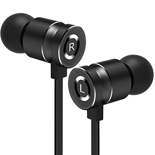 Gritin Auriculares Auriculares con Cable y Micrófono In Ear de Alta Sensibilidad