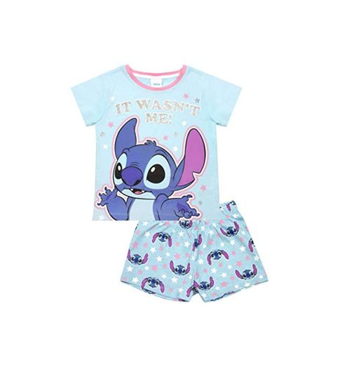 Disney Lilo y Corta Azul Conjunto de Pijama de la Puntada de la Muchacha