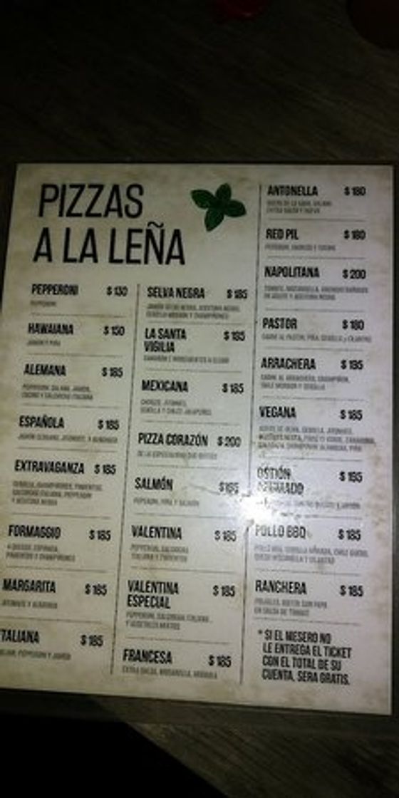 Restaurantes La Valentina Pizzeria Santuario