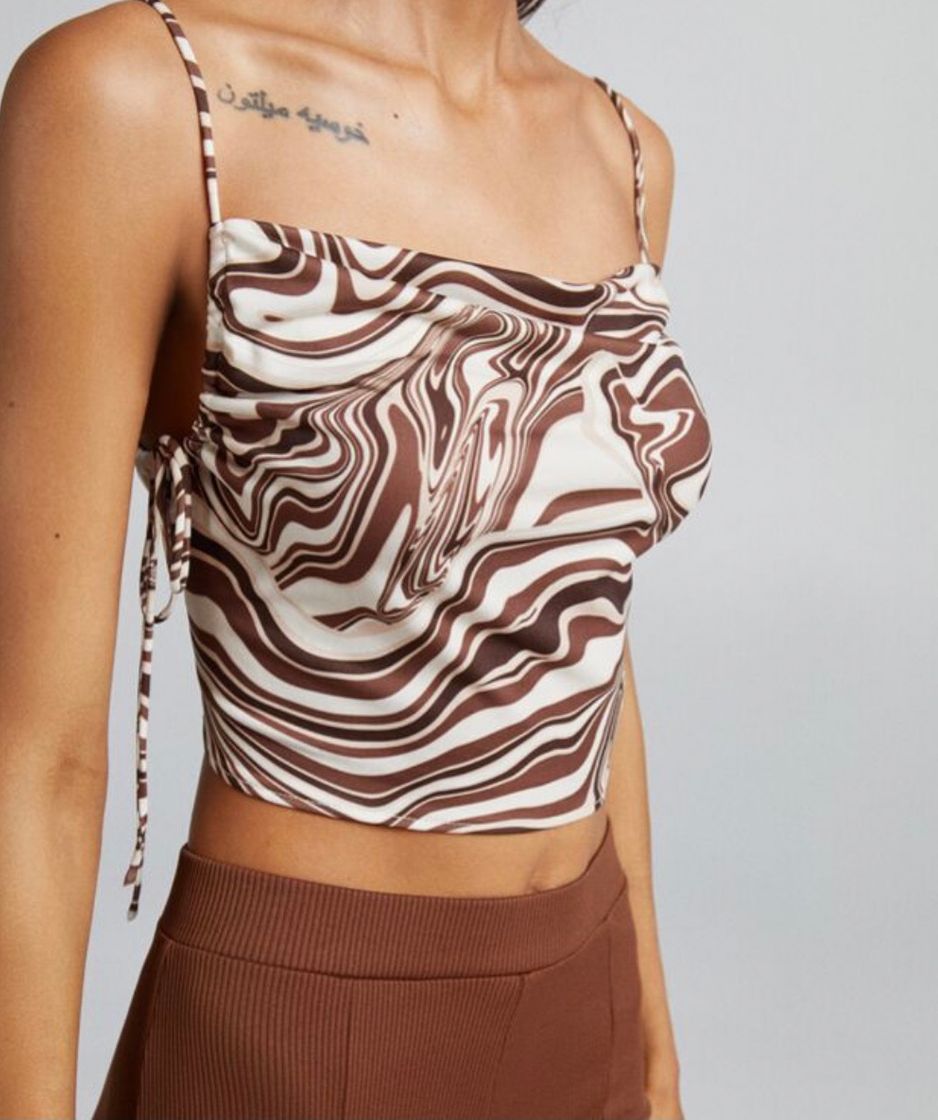 Moda Top print lazos - Camisetas y tops - Mujer | Bershka