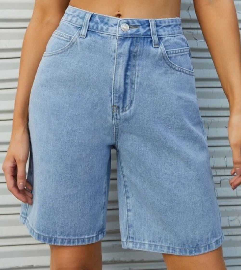 High Waist Wide Leg Denim Shorts | SHEIN EUR