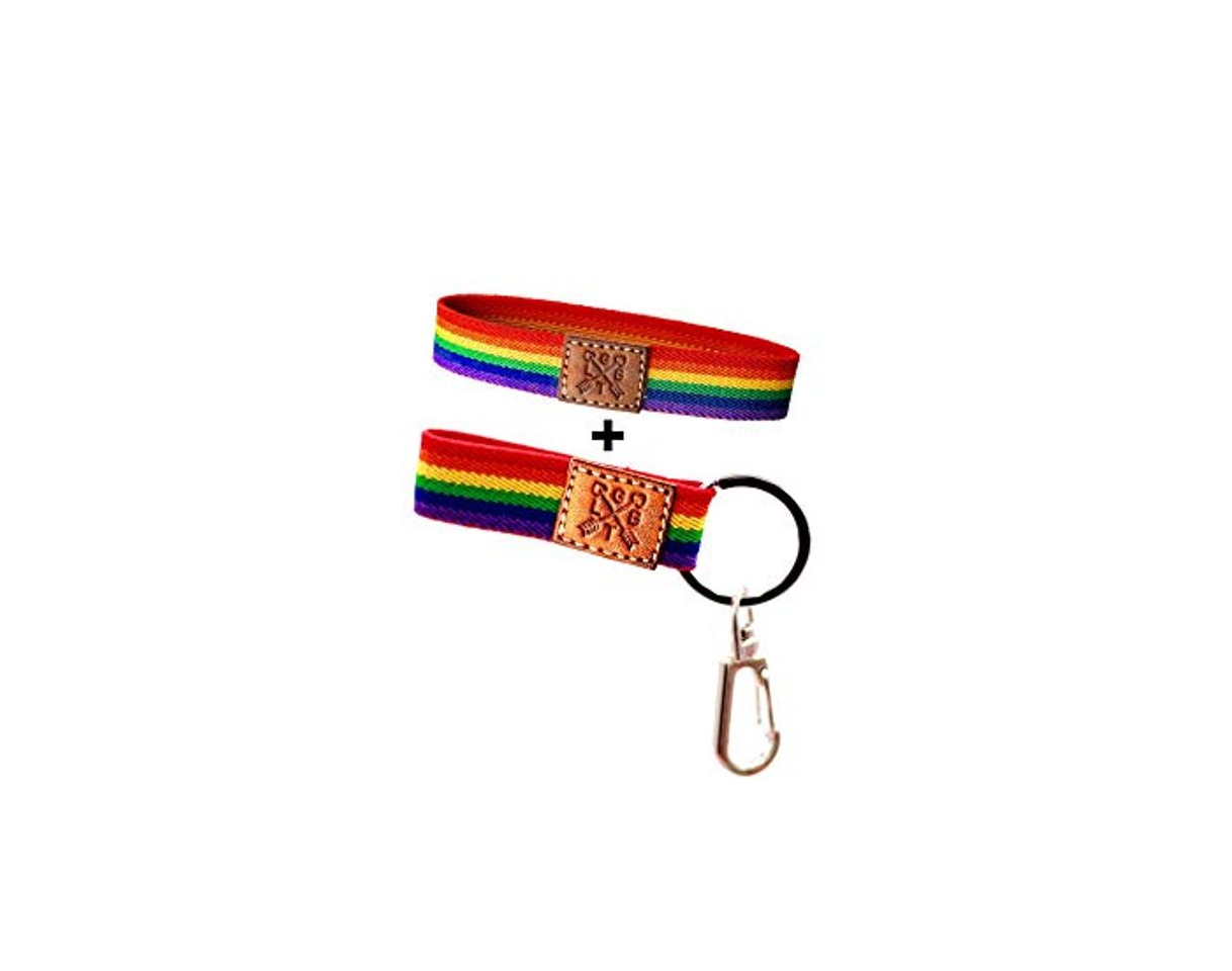 Fashion QUICKBOXX Pulsera Orgullo Gay Lesbiana LGTB Pride Elástica con Colores del Arco Iris Cómoda y Estilosa Unisex