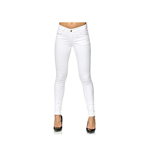 Elara Pantalones Vaqueros Mujer Push Up Skinny Chunkyrayan Blanco Y5110 White 34