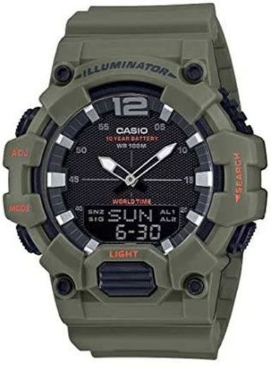 Casio Reloj casual para hombre con correa de resina 