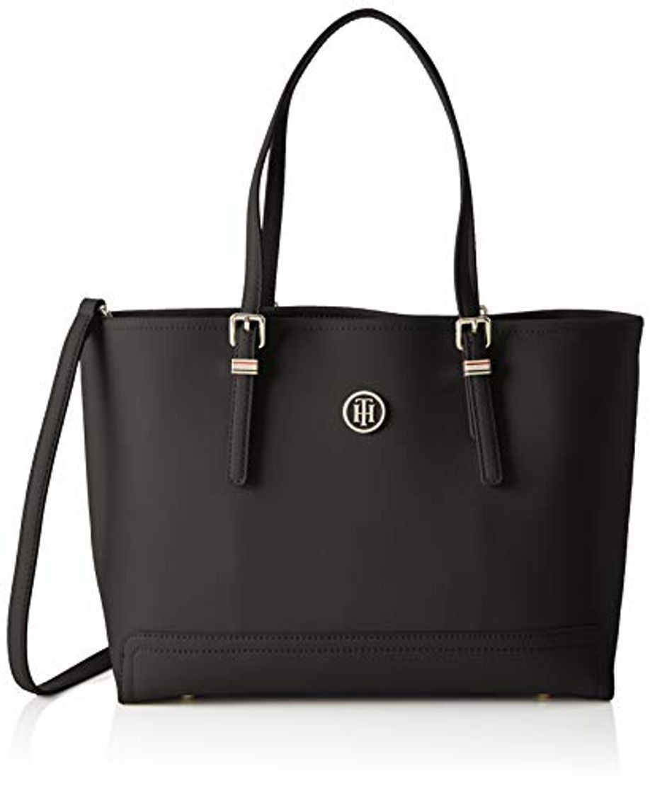 Social Tommy Hilfiger Honey Med Tote, Bolso totes para Mujer, Negro