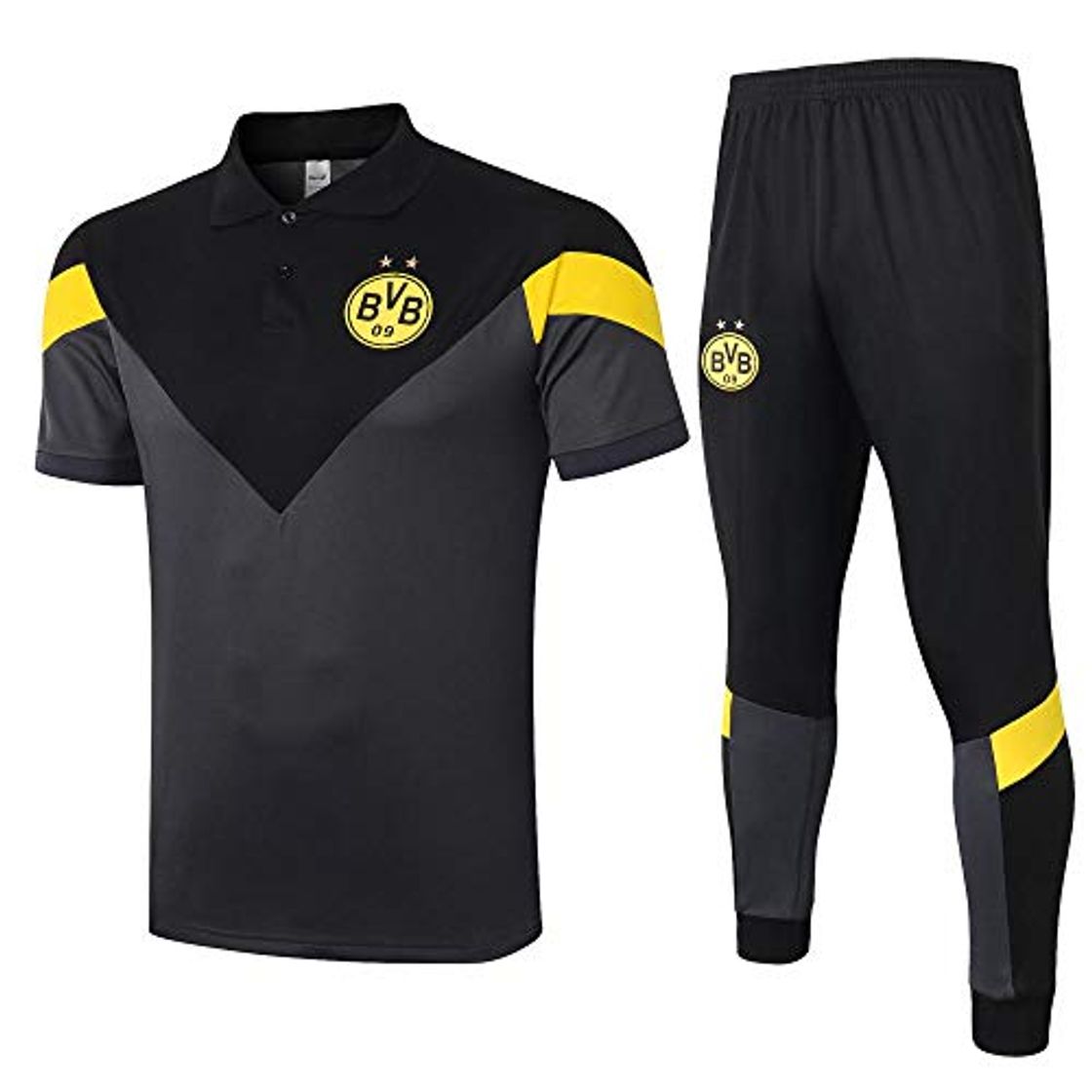 Products Uniforme de Entrenamiento de fútbol Polo Negro Traje de Entrenamiento de Club