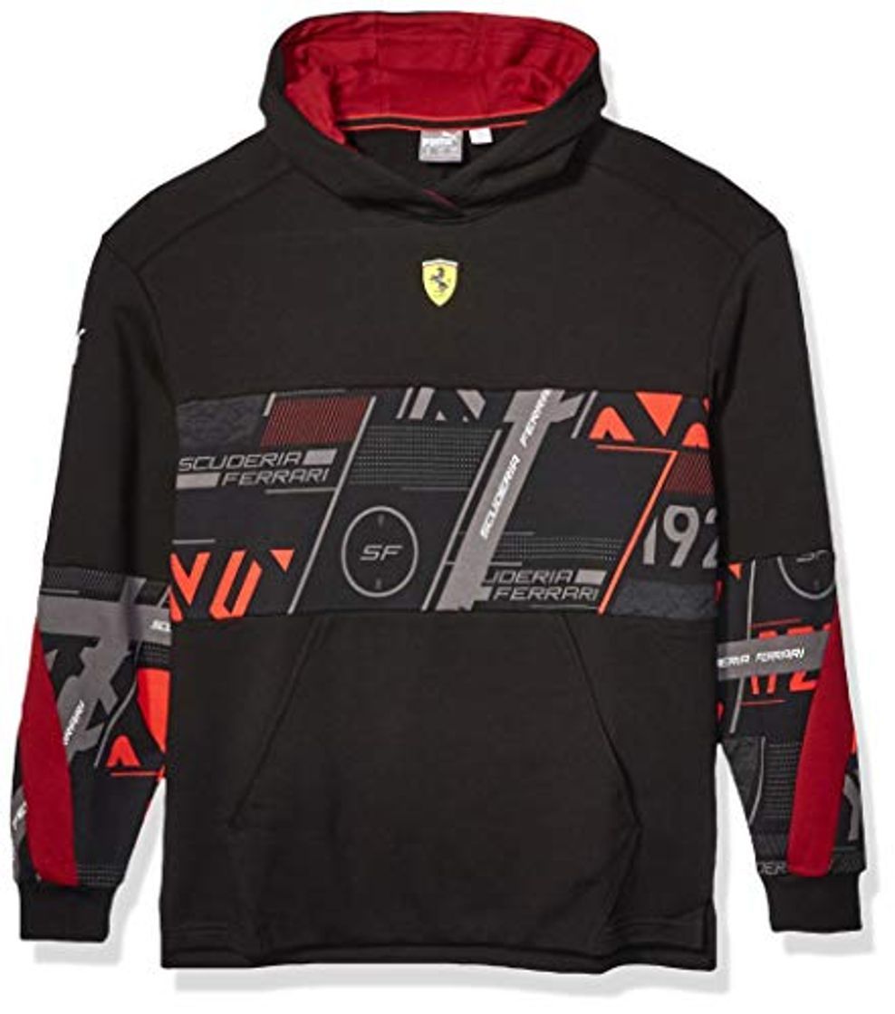 Fashion Puma Scuderia Ferrari Street - Sudadera con capucha para hombre, color negro