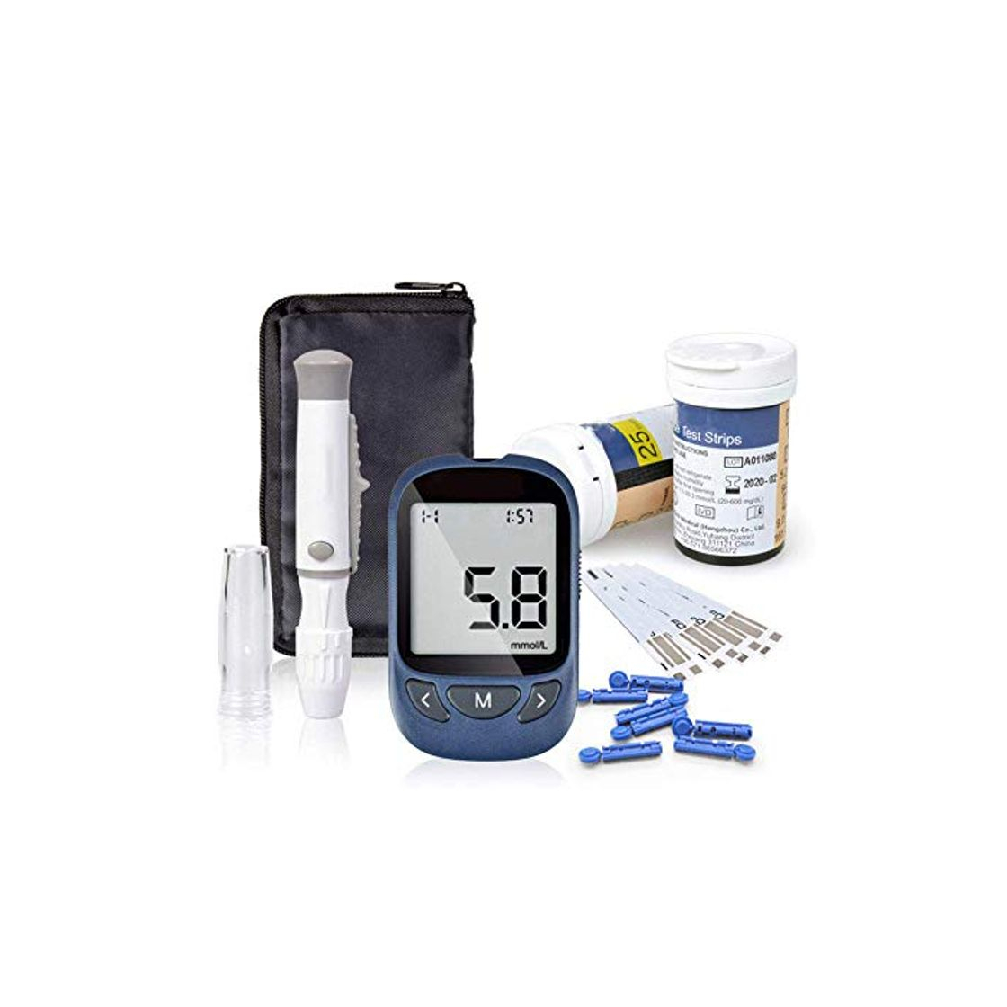 Glucosa en sangre kit de Exactive Vital control de la diabetes kit