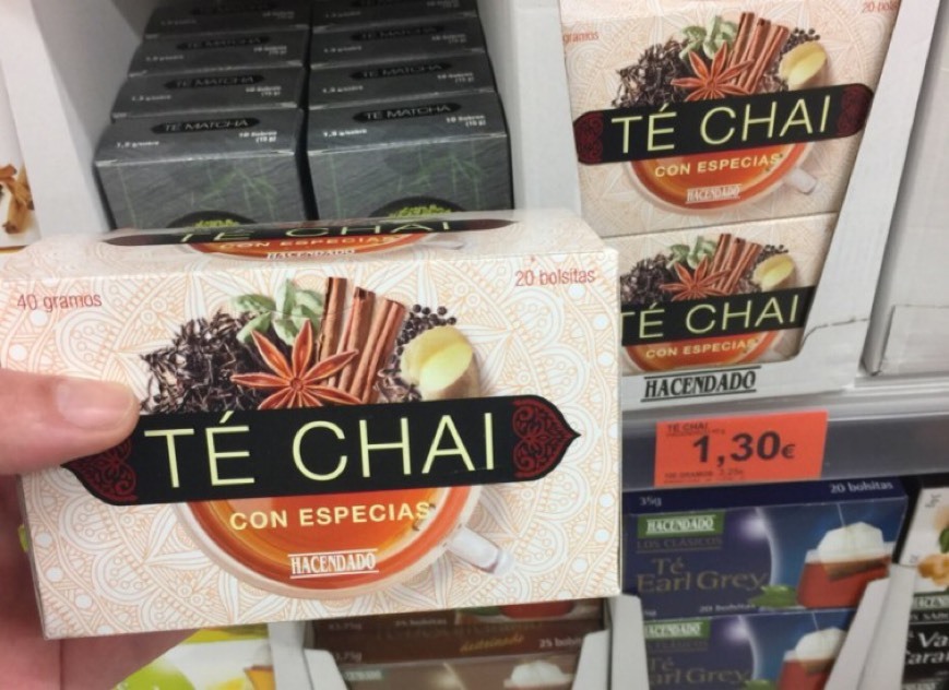 Productos Té Chai Mercadona