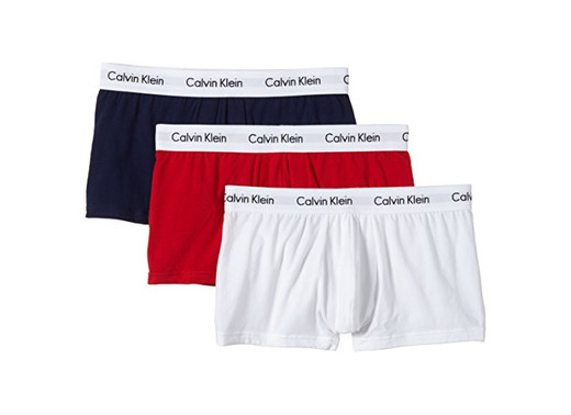 Calvin Klein Cotton Stretch Low Rise Trunk, Bóxers para Hombre, Multicolor