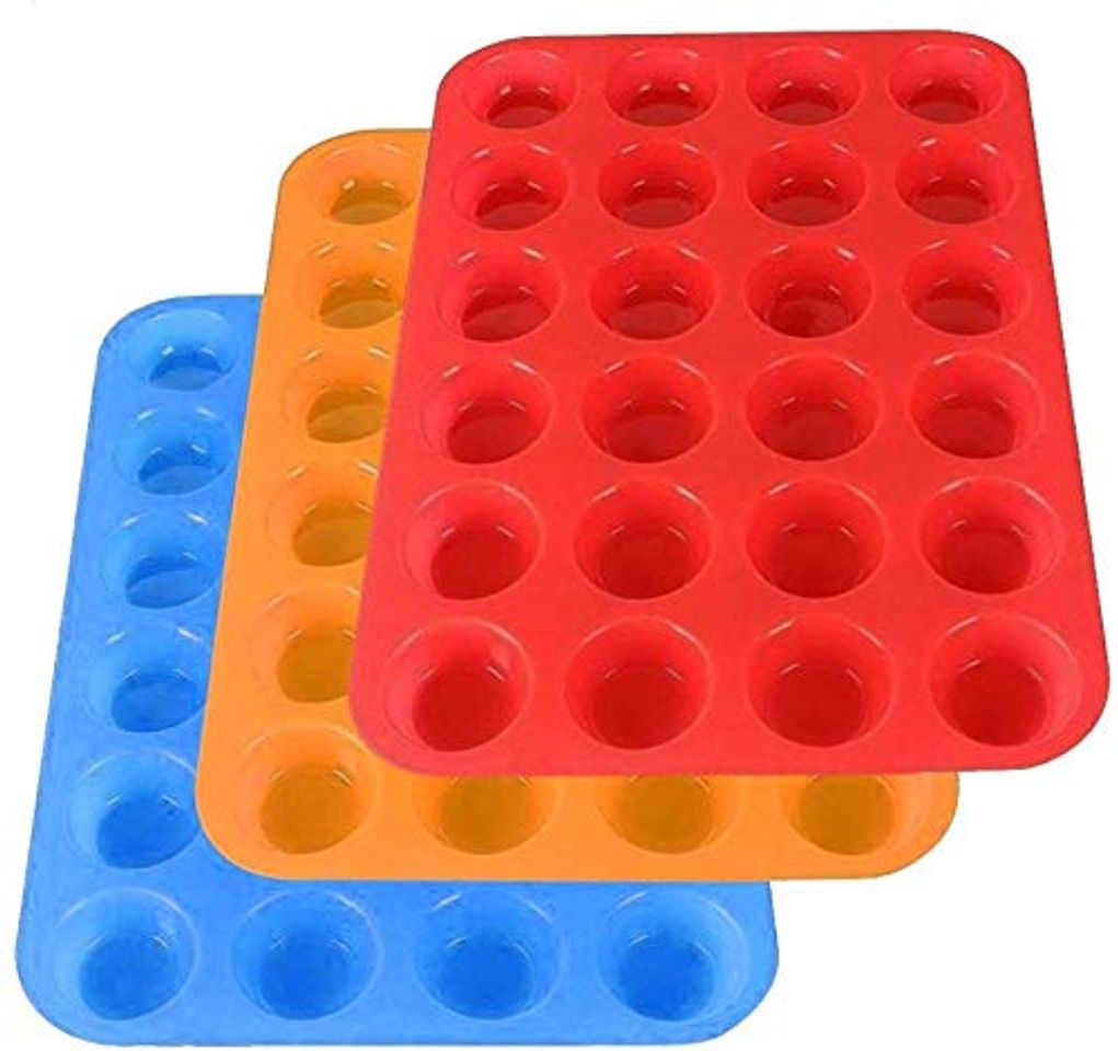 Productos Moldes savarin Moldes individuales para magdalenas Moldes para caramelos Mini paquete de 3    moldes   de silicona para molde de silicona Moldes para hornear Moldes para hornear 24 tazas Molde de sil