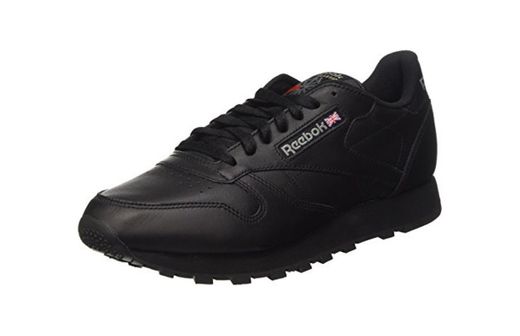 Reebok Classic Leather - Zapatillas de cuero para hombre, color negro