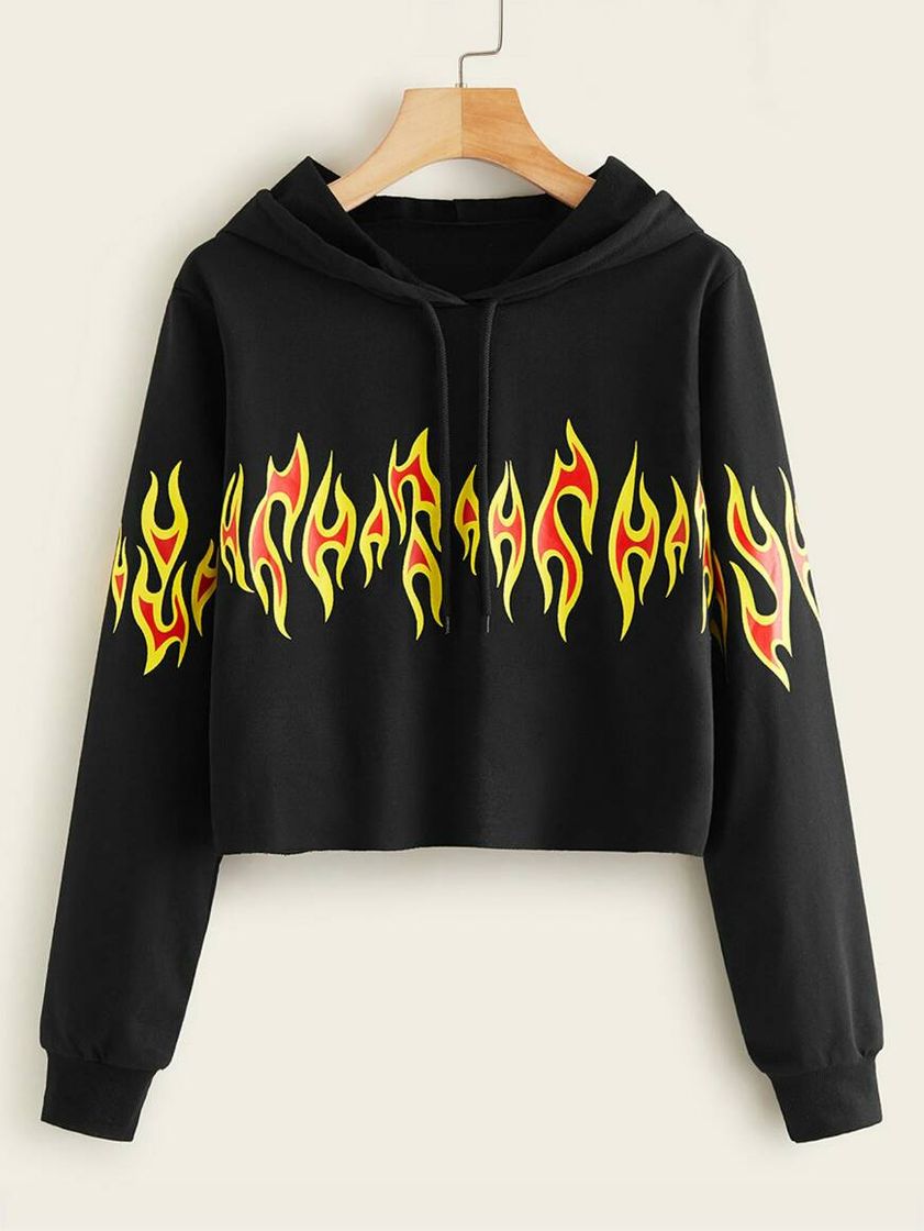 Moda Sudadera de flamas