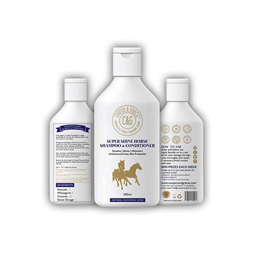 Shampoo and conditioner for horses from C & G Pets