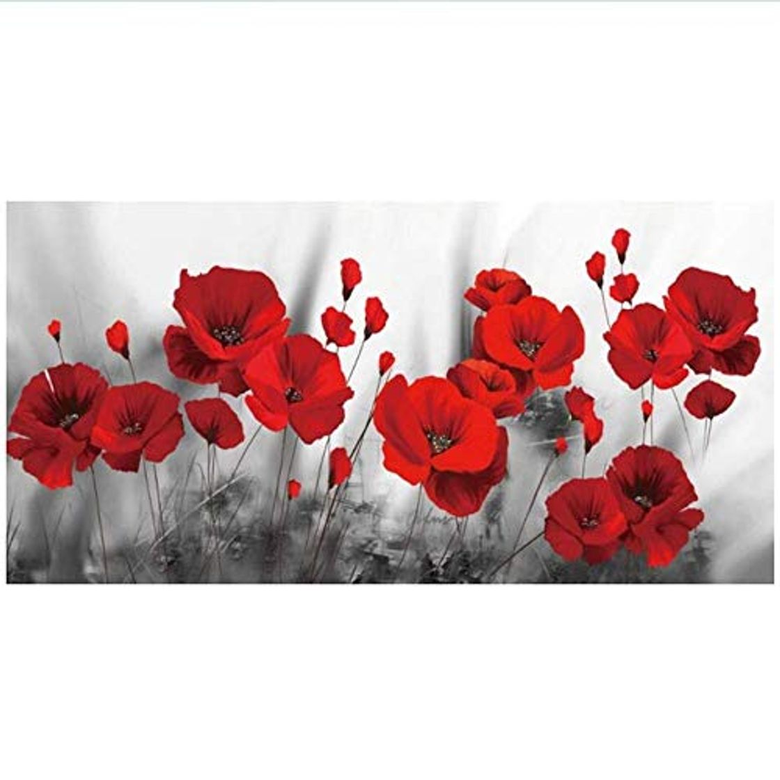 Social RuiChuangKeJi Impresiones para Paredes 60x120cm sin Marco Pinturas abstractas de Flores de Amapola en el Arte Carteles Impresiones Flores Imágenes de Arte Decoración de la Pared del hogar Cuadros