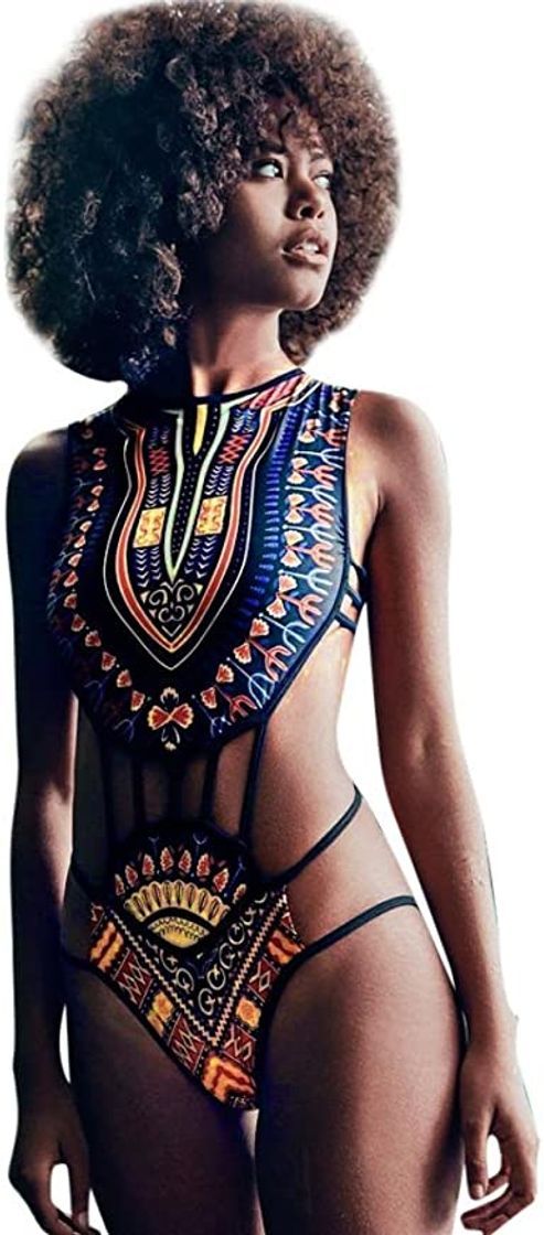 Products SHOBDW Mujer Africano de impresión Vintage Estilo étnico Bikini Conjunto de Traje