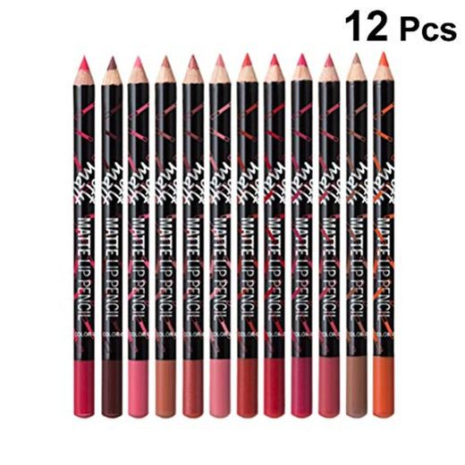 Lápiz labial mate impermeable Frcolor delineador de labios de larga duración 12