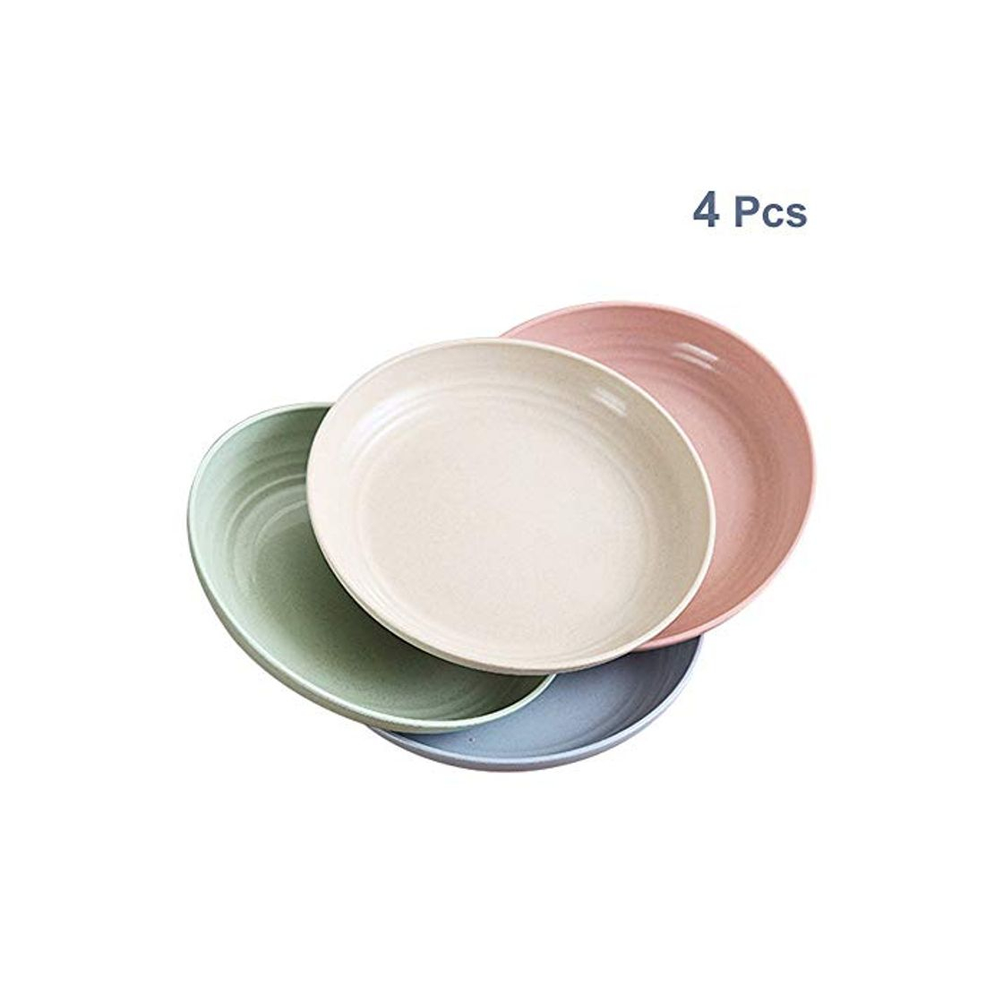Social Platos de cena de paja de trigo de 7.8 pulgadas, aptos para