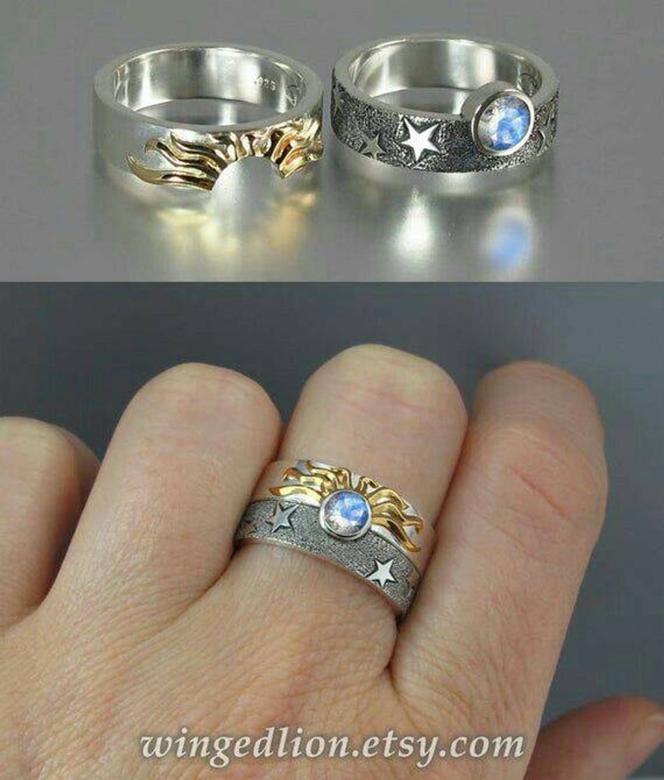 Social Anel sol e lua. Anel eclipse