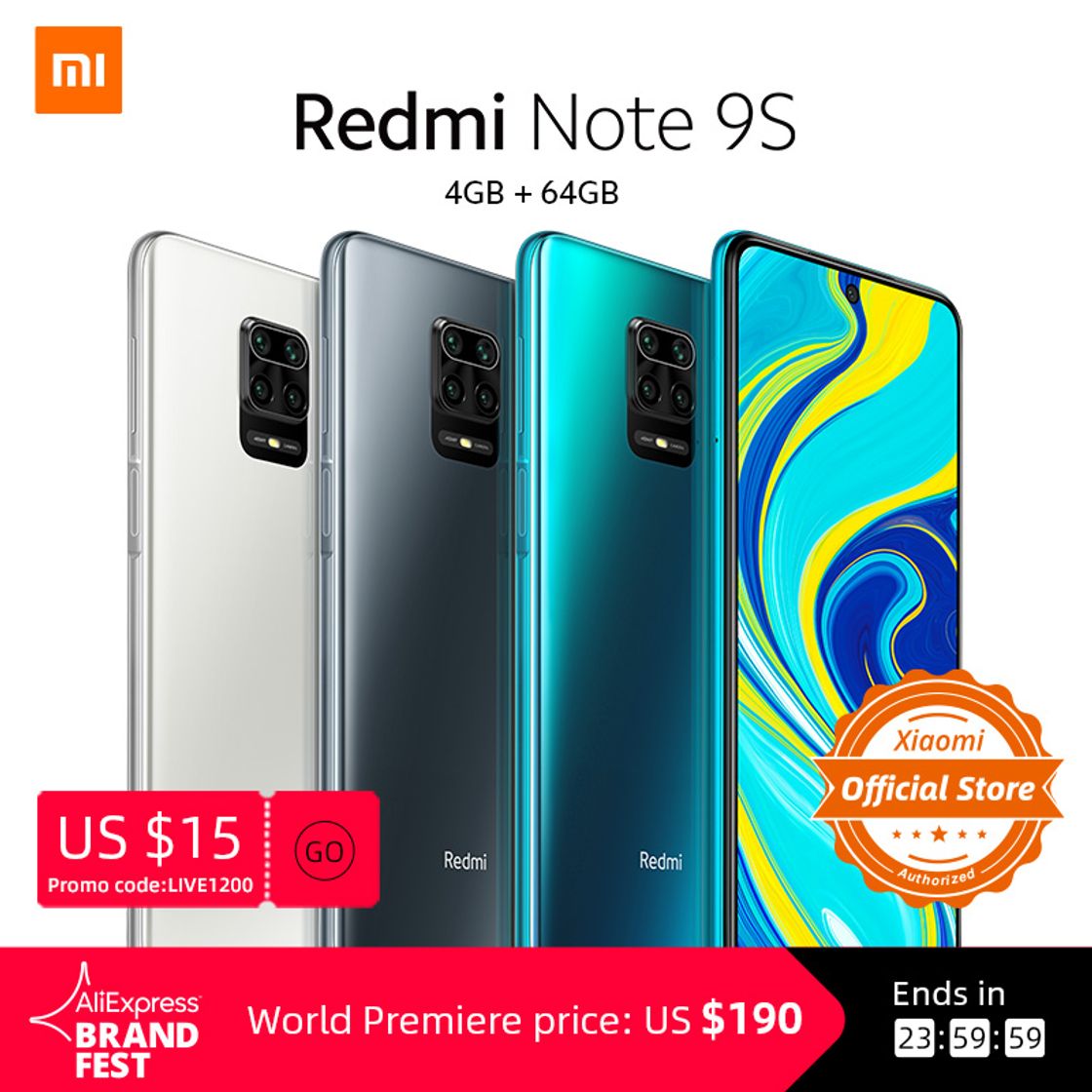 Electronic Redmi Note 9S - Smartphone con Pantalla 6,67” FHD