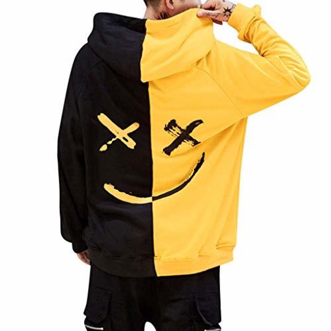 Social Overdose Sudadera Hombres Patchwork Slim Fit Hoodie OtoñO Moda Outwear Nueva Blusa