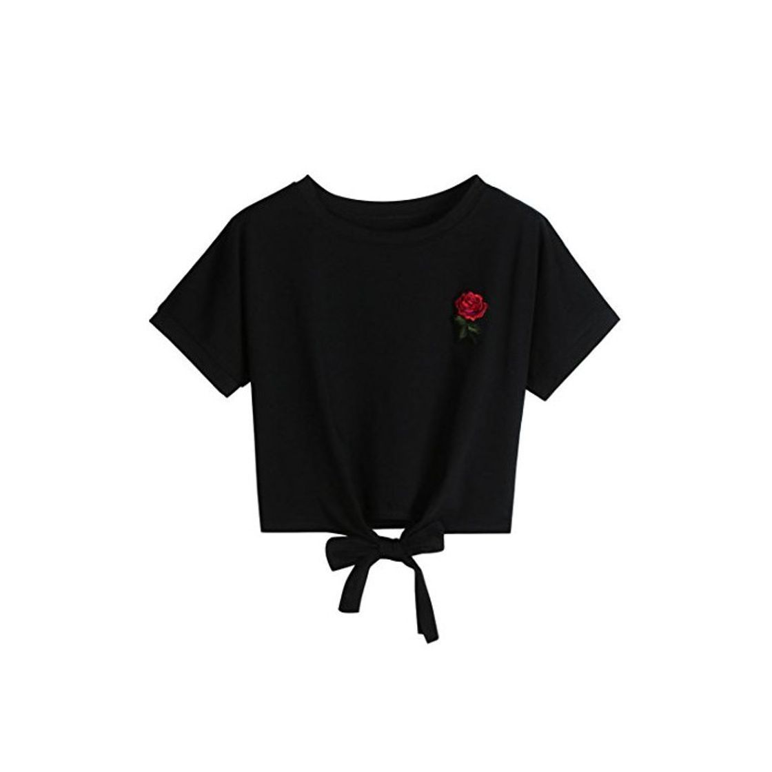 Social Goodsatar Mujer Rosa Manga corta Casual Camiseta Mezcla de algodón Cuello en