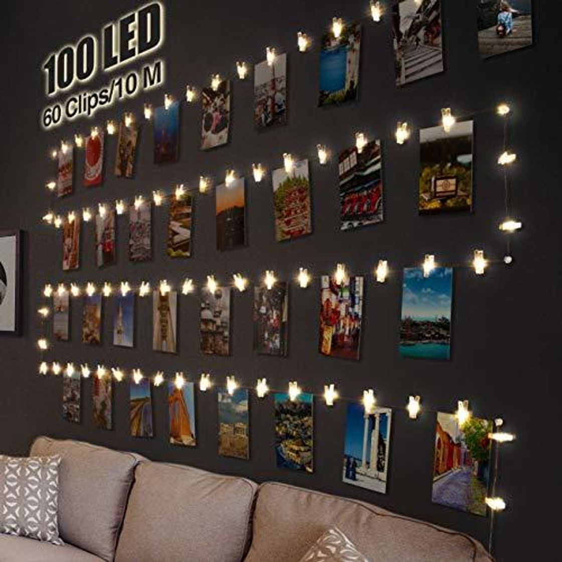 Social Litogo Clip Cadena de Luces LED