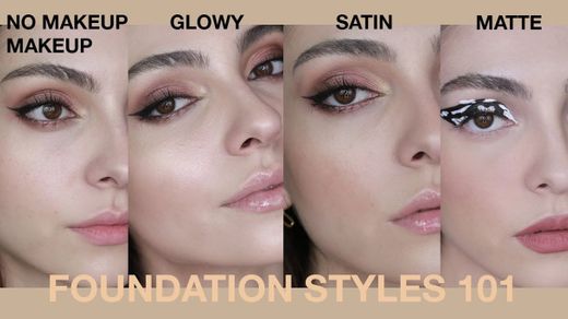 Cómo aplicar la base de Maquillaje en 4 diferentes acabados❤