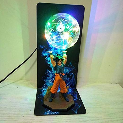 Mesa modelo DIY Anime Dragon Ball Lámpara Goku Fuerza Bombas Creativas Lámpara De Mesa Iluminación Decorativa Ni?os Bebé LED Luz De La Noche Para Los Ni?os