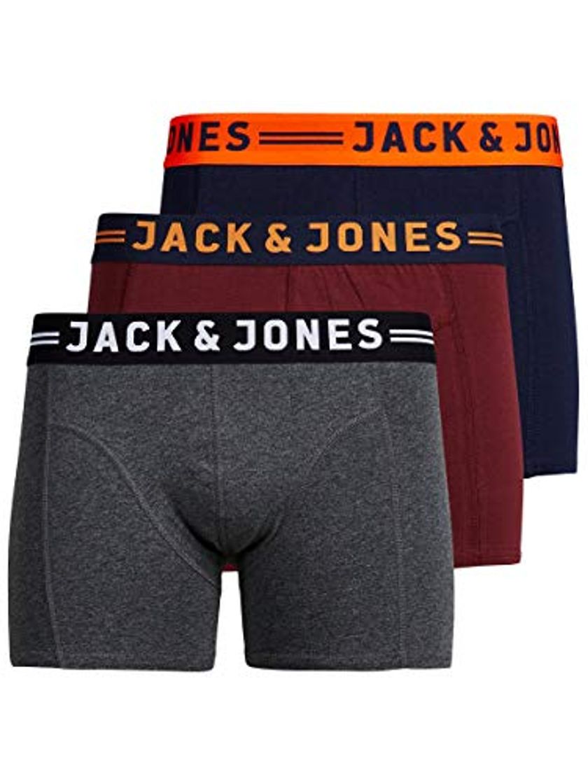 Social JACK & JONES JACLICHFIELD TRUNKS 3 PACK, Bóxer Hombre, Multicolor