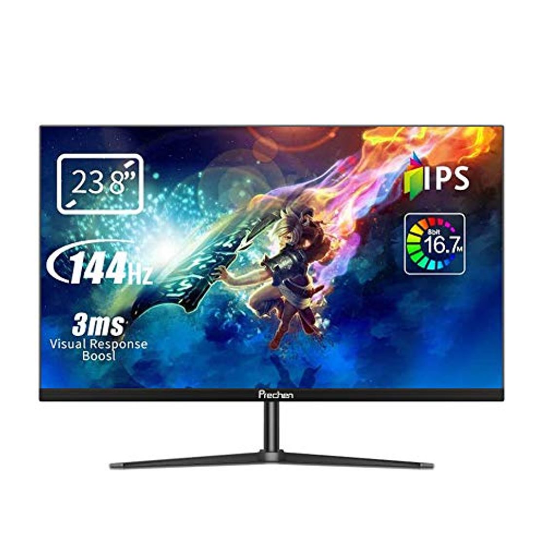 Product Prechen Monitor Gaming 23.8 Pulgadas Full HD 1920x1080 pixeles,IPS,144 Hz, 3 ms,Puerto